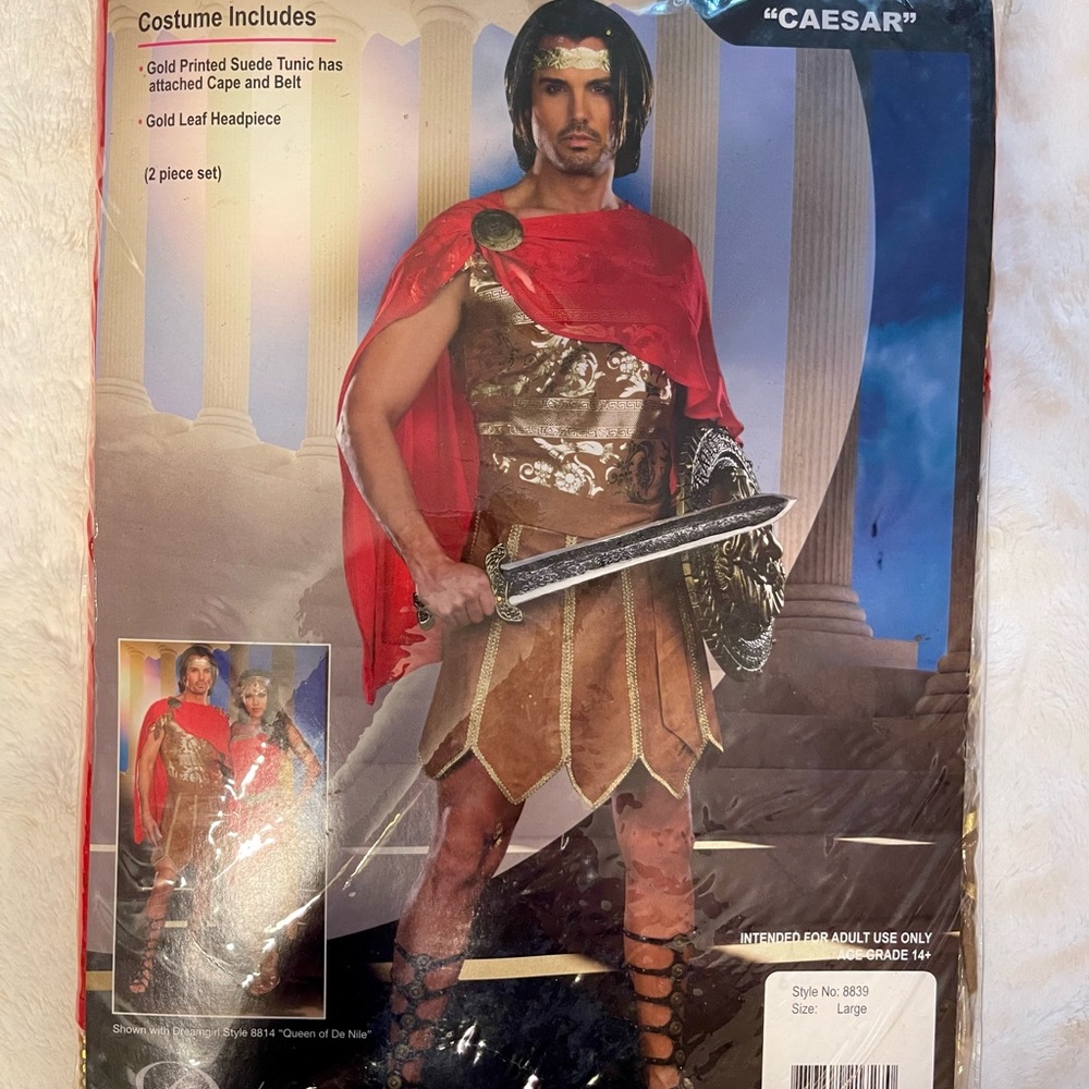 NWT Mens Julius Caesar Costume Size Large - Picture 2 of 12
